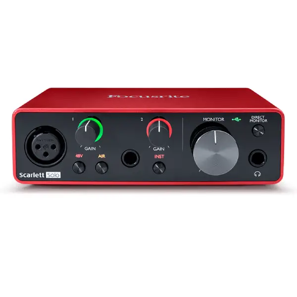 Focusrite Scarlett Solo Soundcard 4th Gen FOCUSRITE USB-C Audio Interface (4th Gen) main view audio equipment Kenya