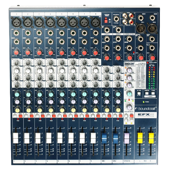 Soundcraft EFX 8 Professional 8-Channel Analog Mixer with Lexicon Effects - Image 1