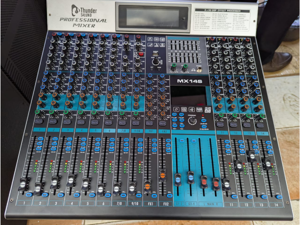 Thunder Sound MX14S Professional 14-Channel Audio Mixer with DSP & USB THUNDER SOUND main view audio equipment Kenya