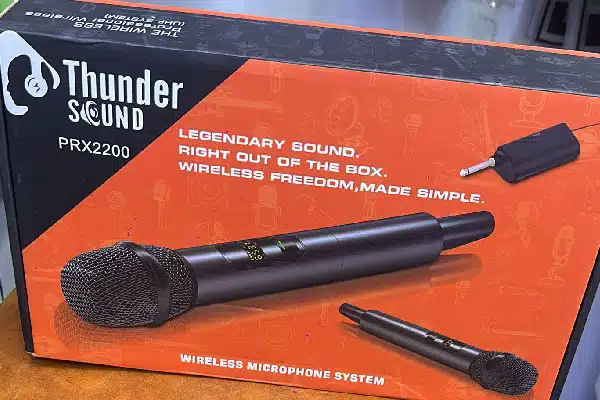 Thunder Sound PRX2200 Professional Dual Handheld Wireless Microphone System THUNDER SOUND Dual Handheld Wireless System main view audio equipment Kenya