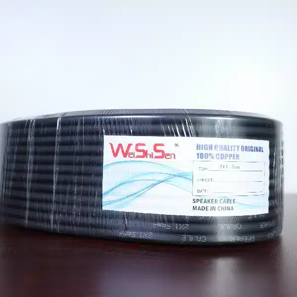 WeiShiSen 2x1.5mm High-Performance Professional Speaker Cable Roll WEISHISEN 2-Core Parallel Speaker Cable main view audio equipment Kenya