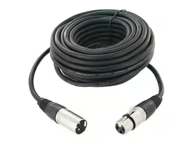XLR 3m Professional Balanced Microphone Cable GENERIC PRO Balanced XLR-F to XLR-M Microphone Cable Heavy-Duty Metal 3-Pin XLR main view audio equipment Kenya