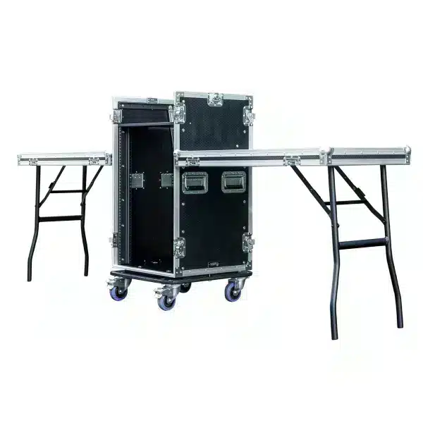 16U Flight Rack with 2 Tables - Image 1