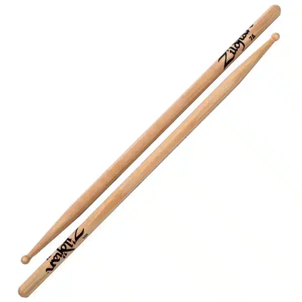 Zildjian 7A Hickory Drumsticks – Wood Tip - Image 3
