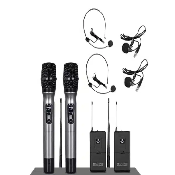 BNK BK8400 Quad Wireless Microphone System (2 Handheld, 2 Lapel) - Image 4