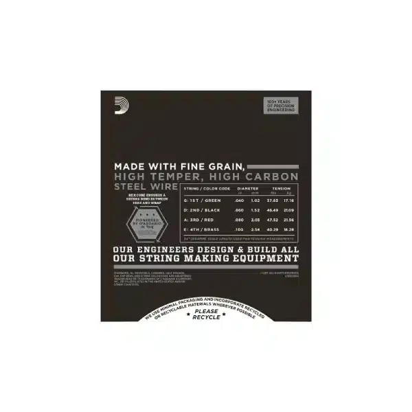 D'Addario 4-String Bass Guitar Strings - Image 3