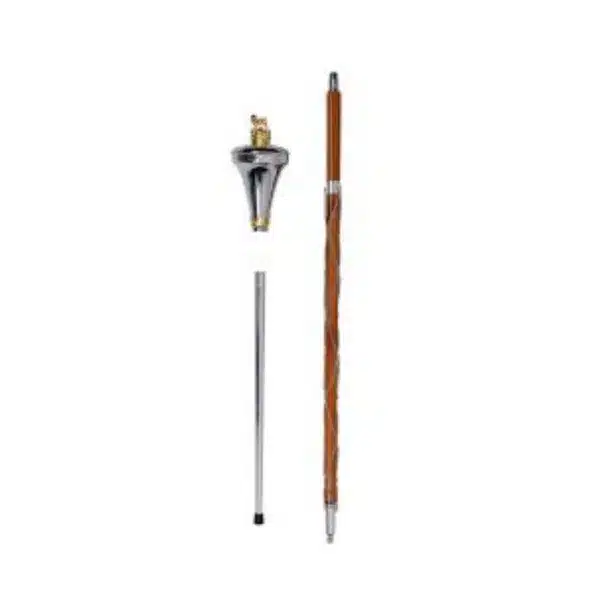 Drum Major Mace (Flat Head, Gold Lion & Crown Top, 60") - Image 2
