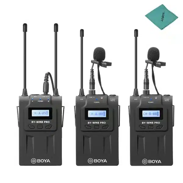 BOYA BY-WM8 Pro-K2 UHF Dual Wireless Lavalier Microphone System - Image 1