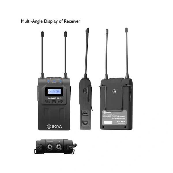 BOYA BY-WM8 Pro-K2 UHF Dual Wireless Lavalier Microphone System - Image 2