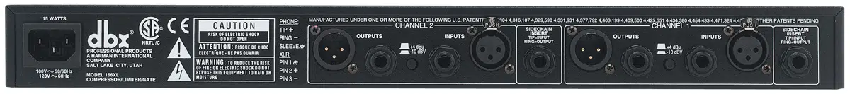 dbx 166XL Dual Channel Compressor/Gate/Limiter - Image 2