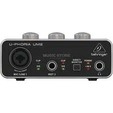 Behringer U-PHORIA UM2 2x2 USB Audio Interface with XENYX Mic Preamplifier - Image 1