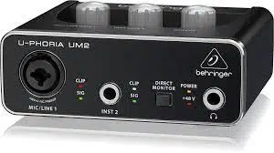 Behringer U-PHORIA UM2 2x2 USB Audio Interface with XENYX Mic Preamplifier - Image 2