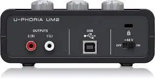 Behringer U-PHORIA UM2 2x2 USB Audio Interface with XENYX Mic Preamplifier - Image 3