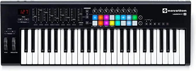 Novation Launchkey 49 MK2 USB MIDI Keyboard Controller NOVATION USB (bus powered), sustain pedal jack (1/4") Yes, no drivers required main view audio equipment Kenya