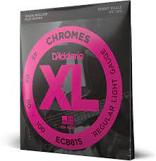 D'Addario ECB81-5 Chromes Flatwound 5-String Bass Strings - Image 2