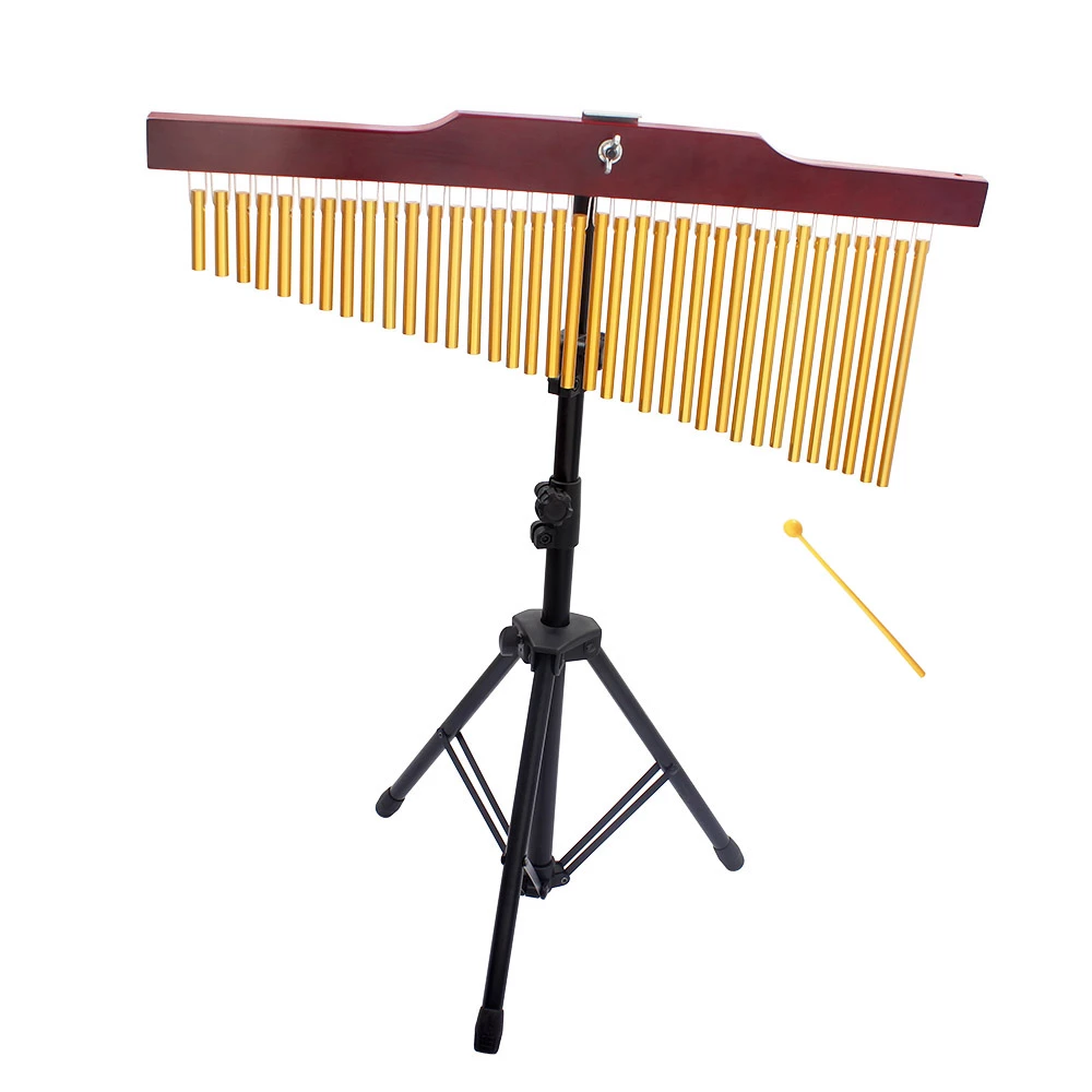36-Bar Golden Chimes with Tripod Stand - Image 2