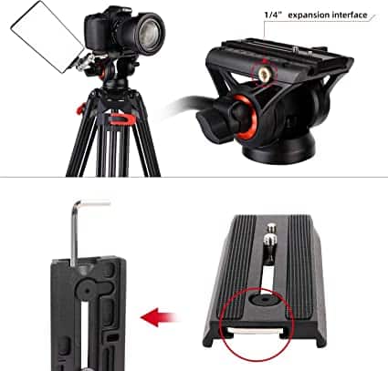 COMAN Professional Heavy-Duty Video Tripod with Fluid Head COMAN 9 lbs (approx. 4.1 kg) Aluminium alloy main view audio equipment Kenya