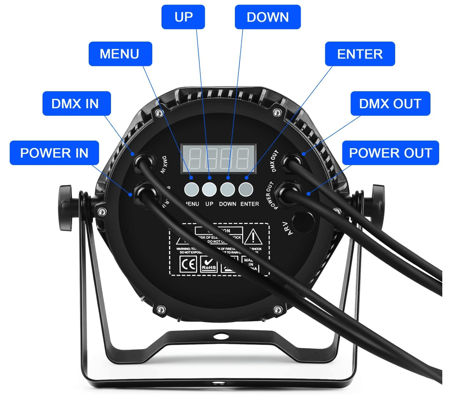 STAG 9x10W RGBW LED DMX PAR Light - Image 2