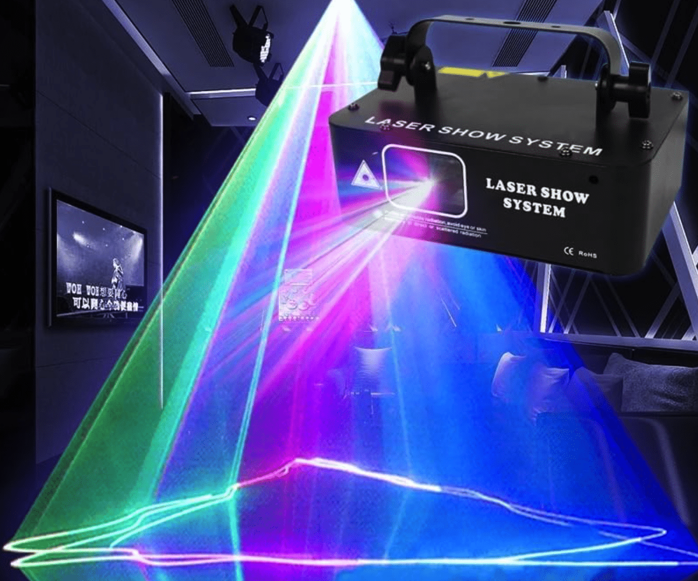 DA-F1 500mW RGB Full-Color Animation DMX Laser Light - Image 2