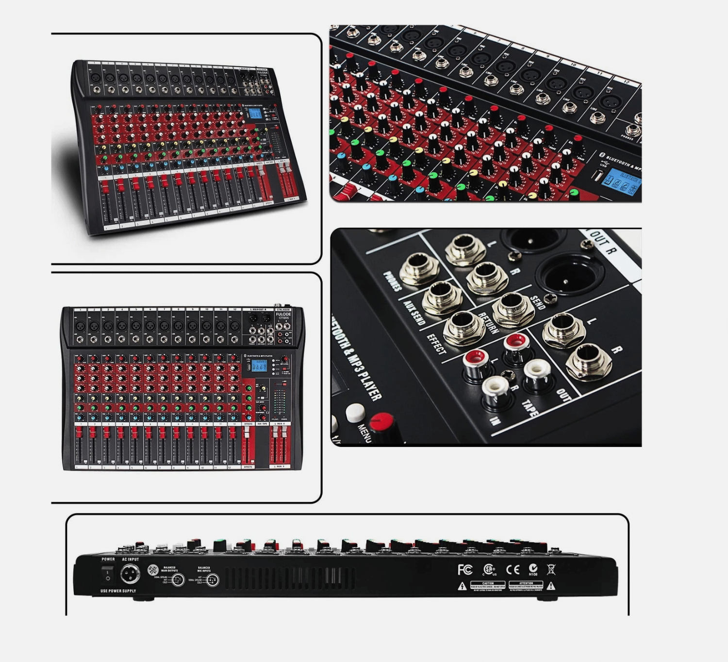 CT-120S 12-Channel Analog Mixer with Bluetooth and USB - Image 2