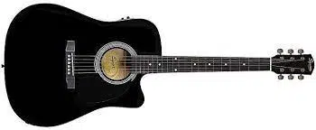 Fender Squier SA-105CE Cutaway Dreadnought Electro-Acoustic Guitar - Image 3