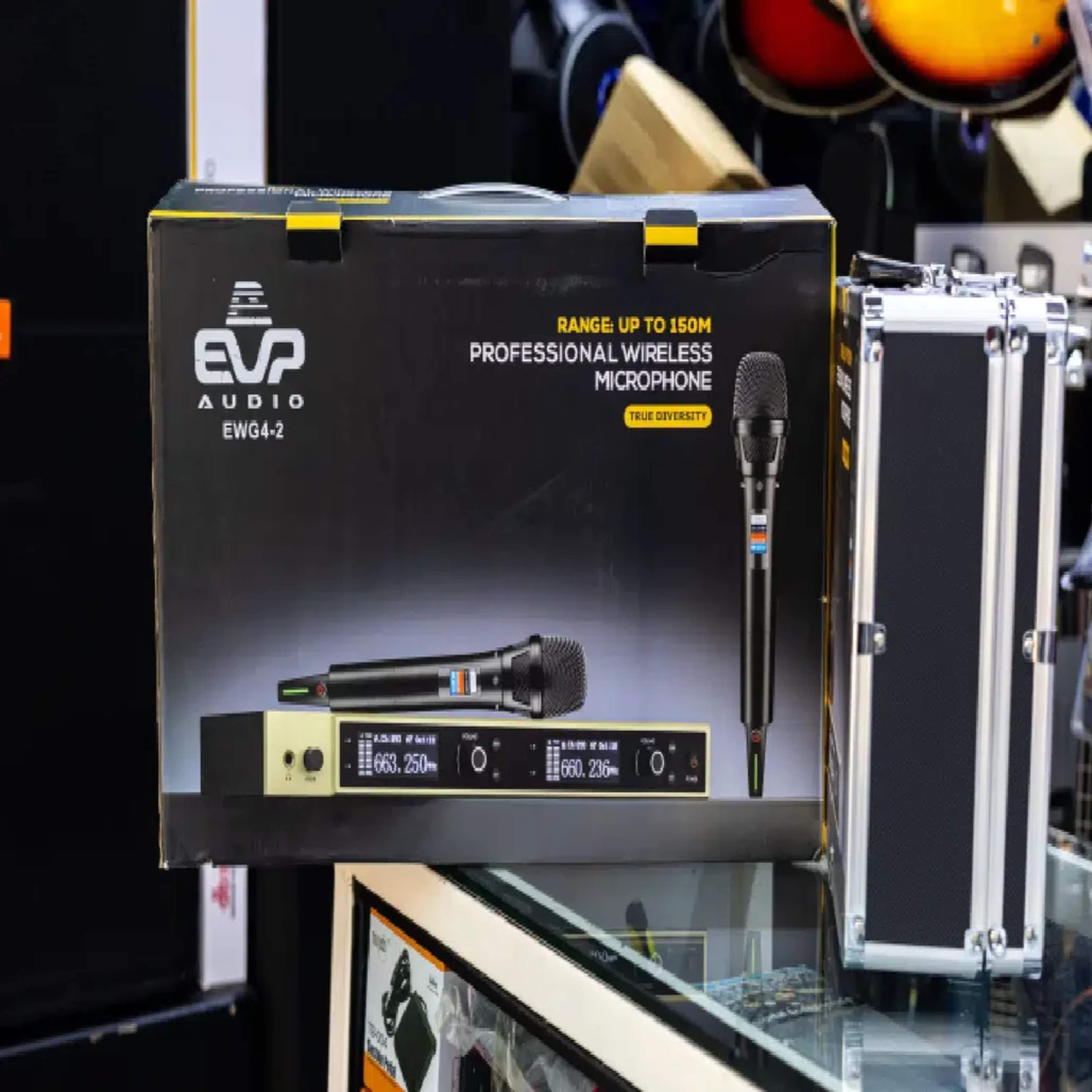 EVP Audio EWG4 Professional Wireless Microphone EVP-AUDIO Infrared (IR) Automatic Synchronization Professional UHF Dual-Channel Wireless main view audio equipment Kenya