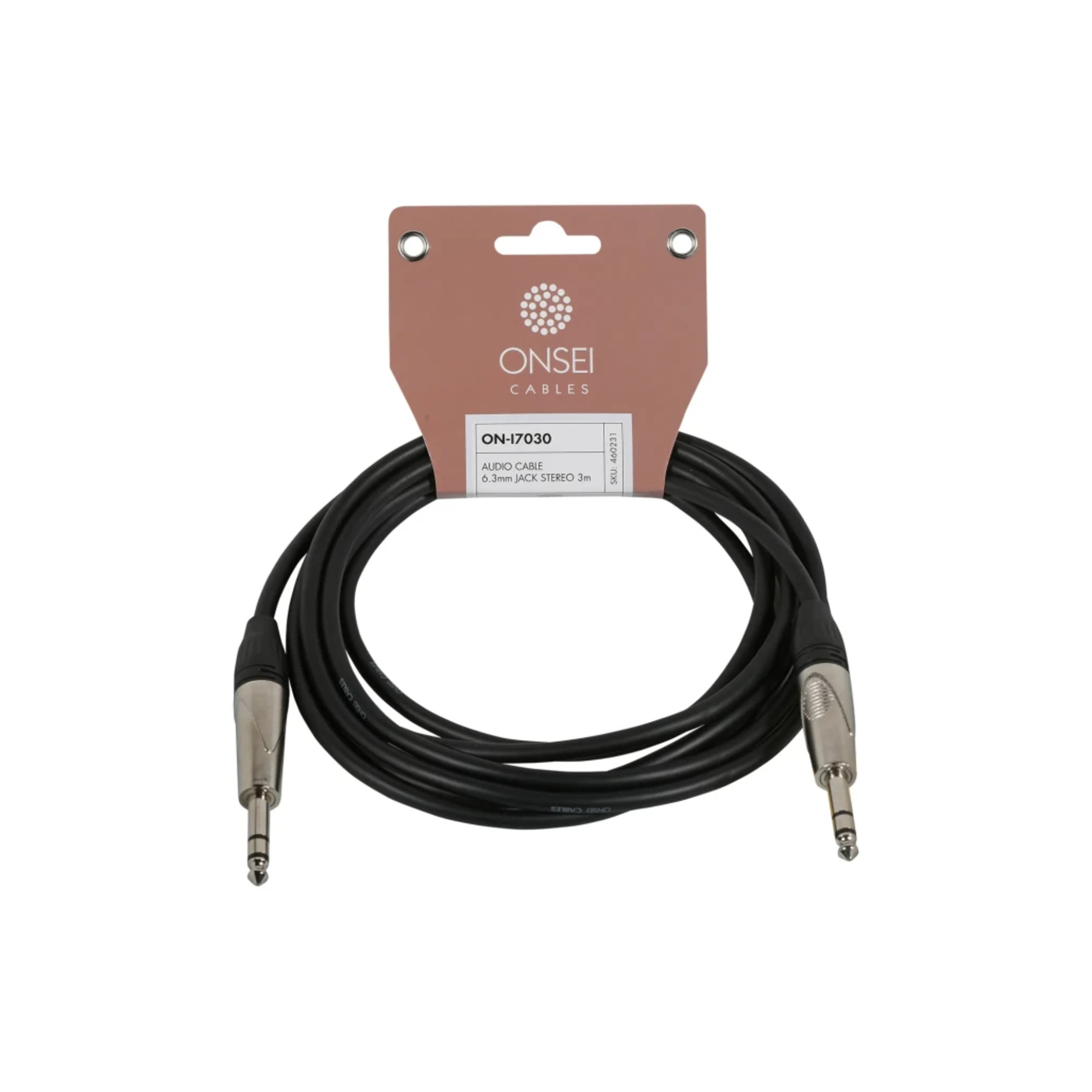 Onsei Professional 3M Jack-to-Jack Instrument Cable ONSEI Dual 6.35mm (1/4") Mono TS Plugs Nickel-Plated for Corrosion Resistance main view audio equipment Kenya