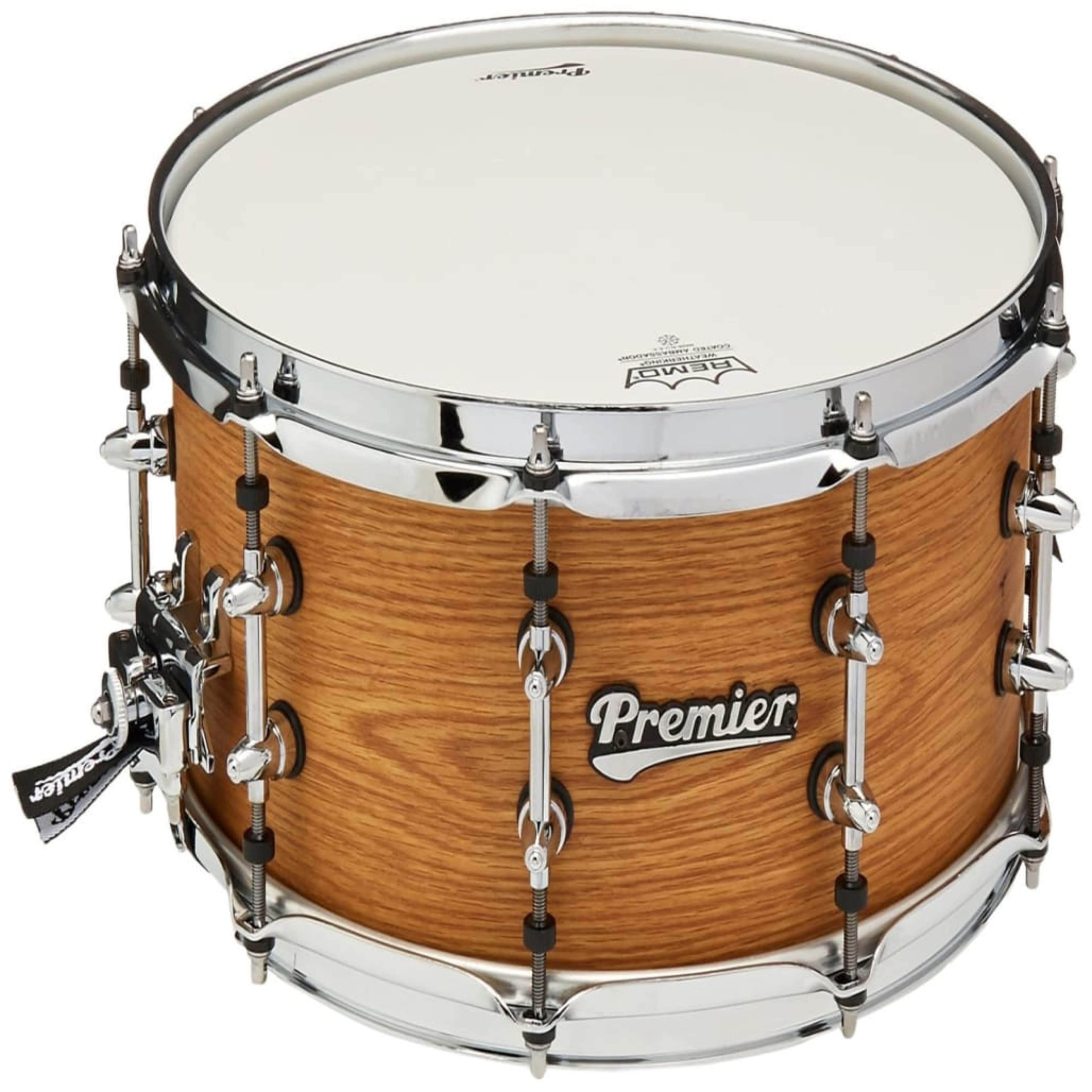 Premier 14-Inch Wooden Snare Drum – Custom Gloss Colors PREMIER High-Gloss Custom Color Protective Lacquer Multi-Ply Select Acoustic Hardwood main view audio equipment Kenya