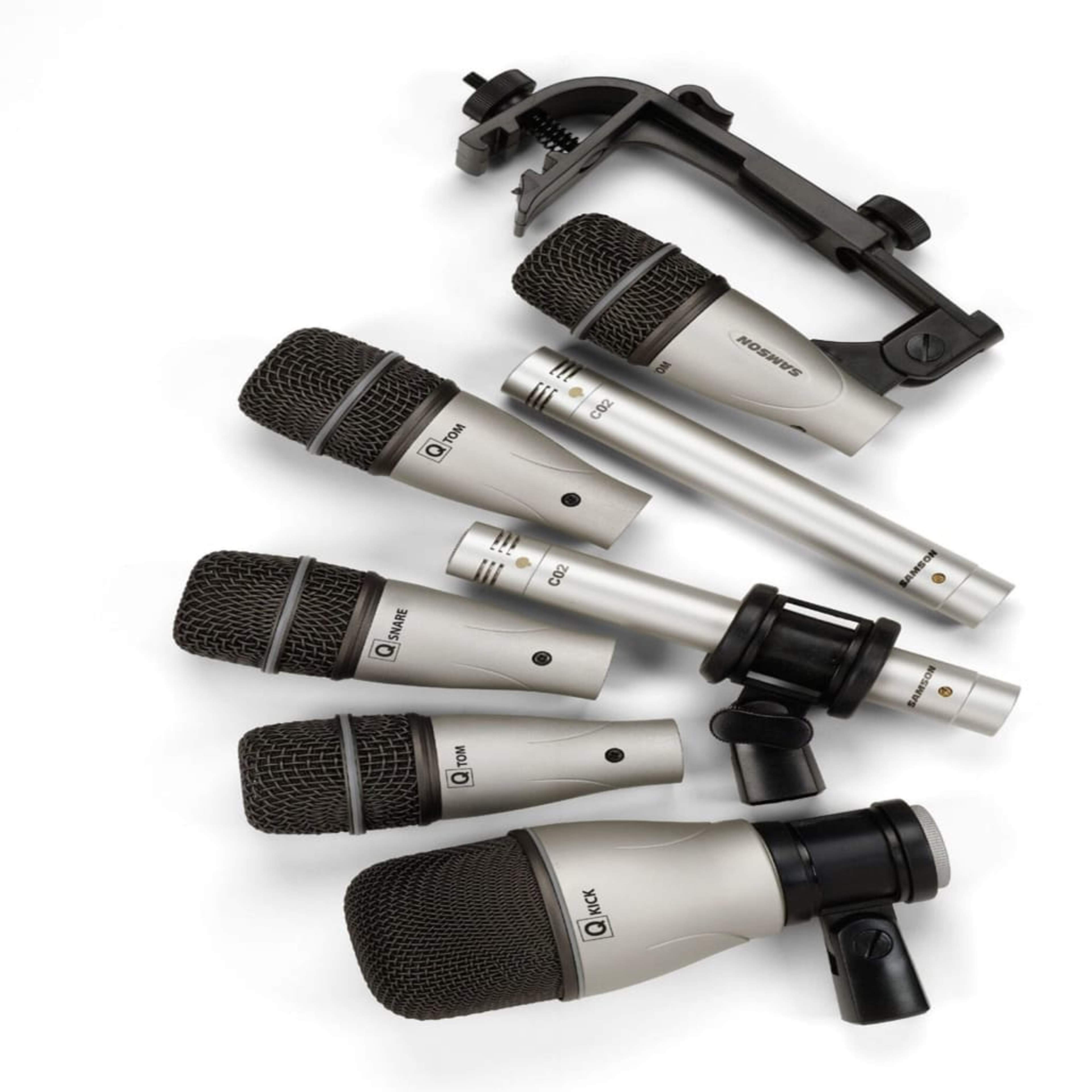 Samson 7-Kit Professional 7-Piece Drum Microphone Set SAMSON High-Sensitivity C02 Pencil Condensers for Ambiance main view audio equipment Kenya