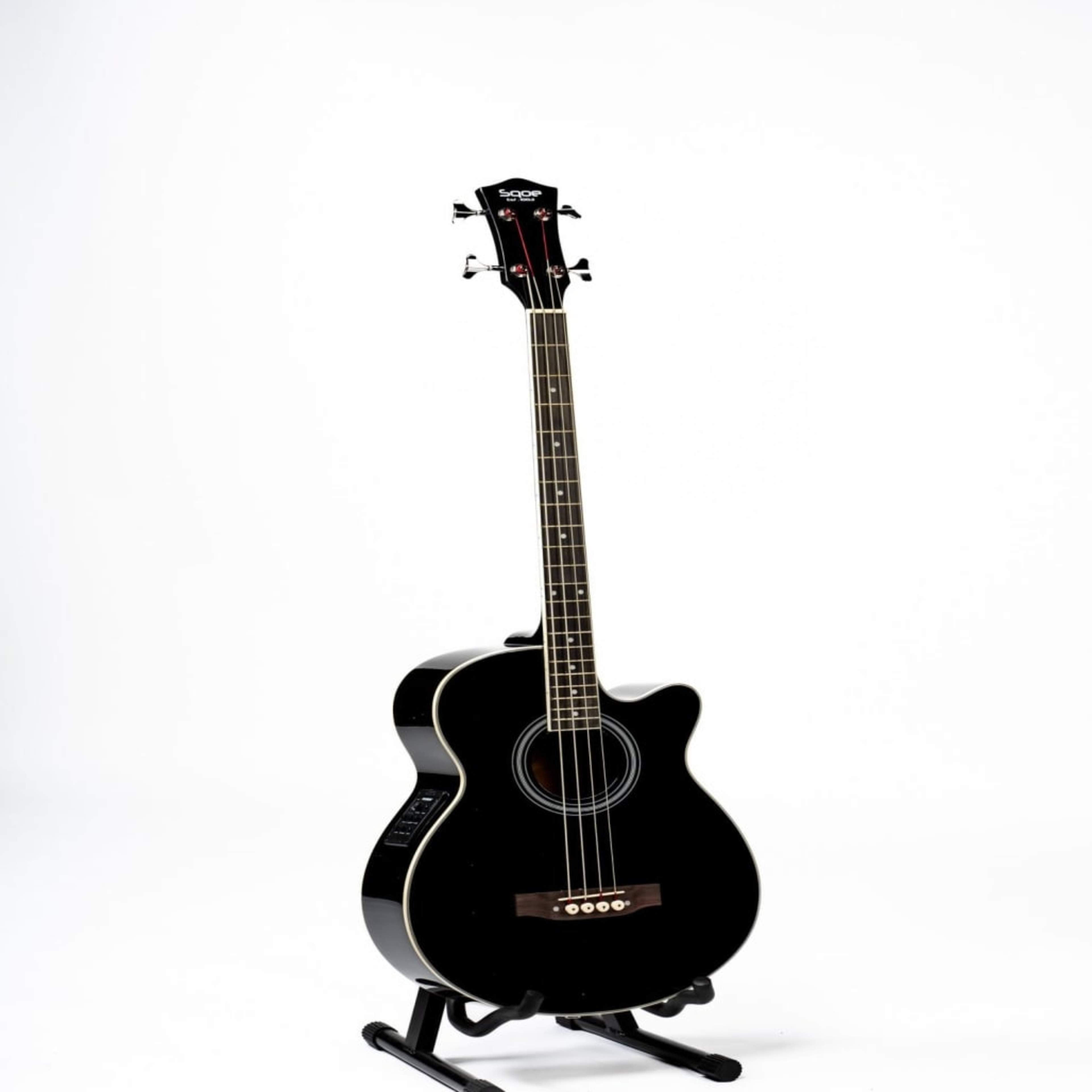 SQOE Professional Acoustic Bass Guitar – Jumbo Cutaway SQOE High-Density Rosewood/Synthetic for Smooth Playability Large Jumbo Cutaway for Maximum Projection in Nairobi main view audio equipment Kenya