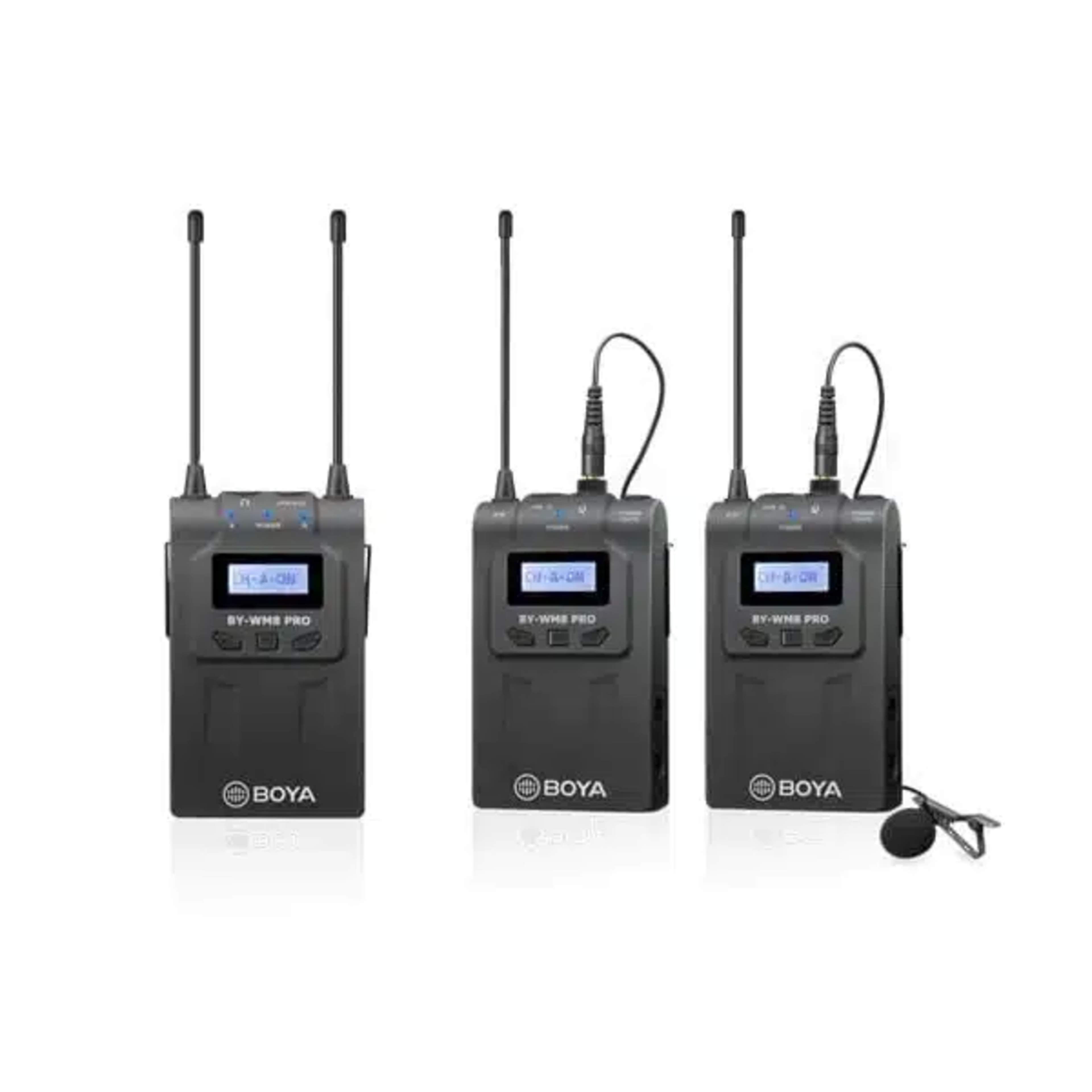 Boya BY - WM8 pro - K2 Wireless Microphone BOYA Dual Channel UHF Wireless System PLL Synthesized main view audio equipment Kenya