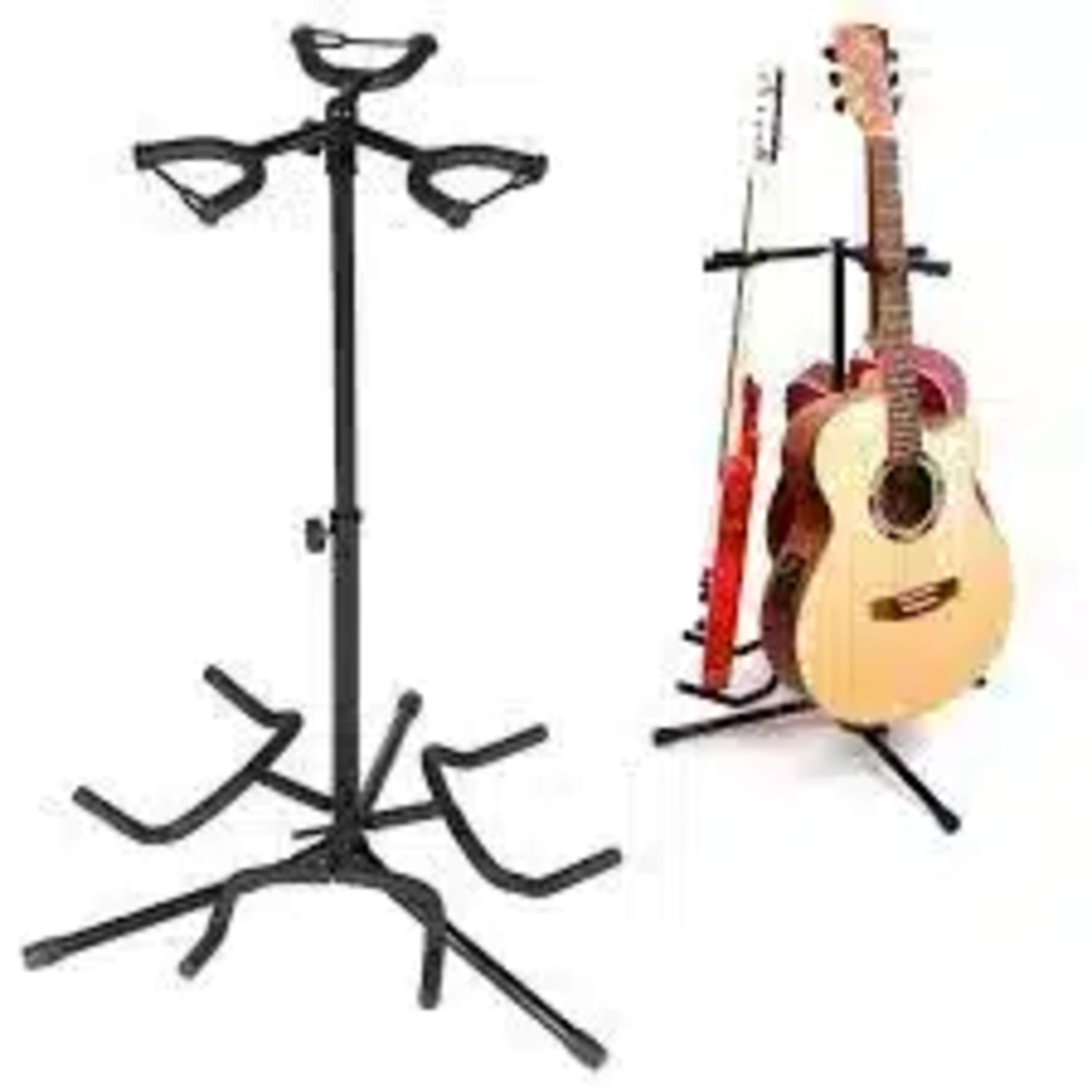 Triple Guitar Stand Professional Multi-Instrument Stage Support GENERIC PRO High-Grade Powder Coated Steel main view audio equipment Kenya