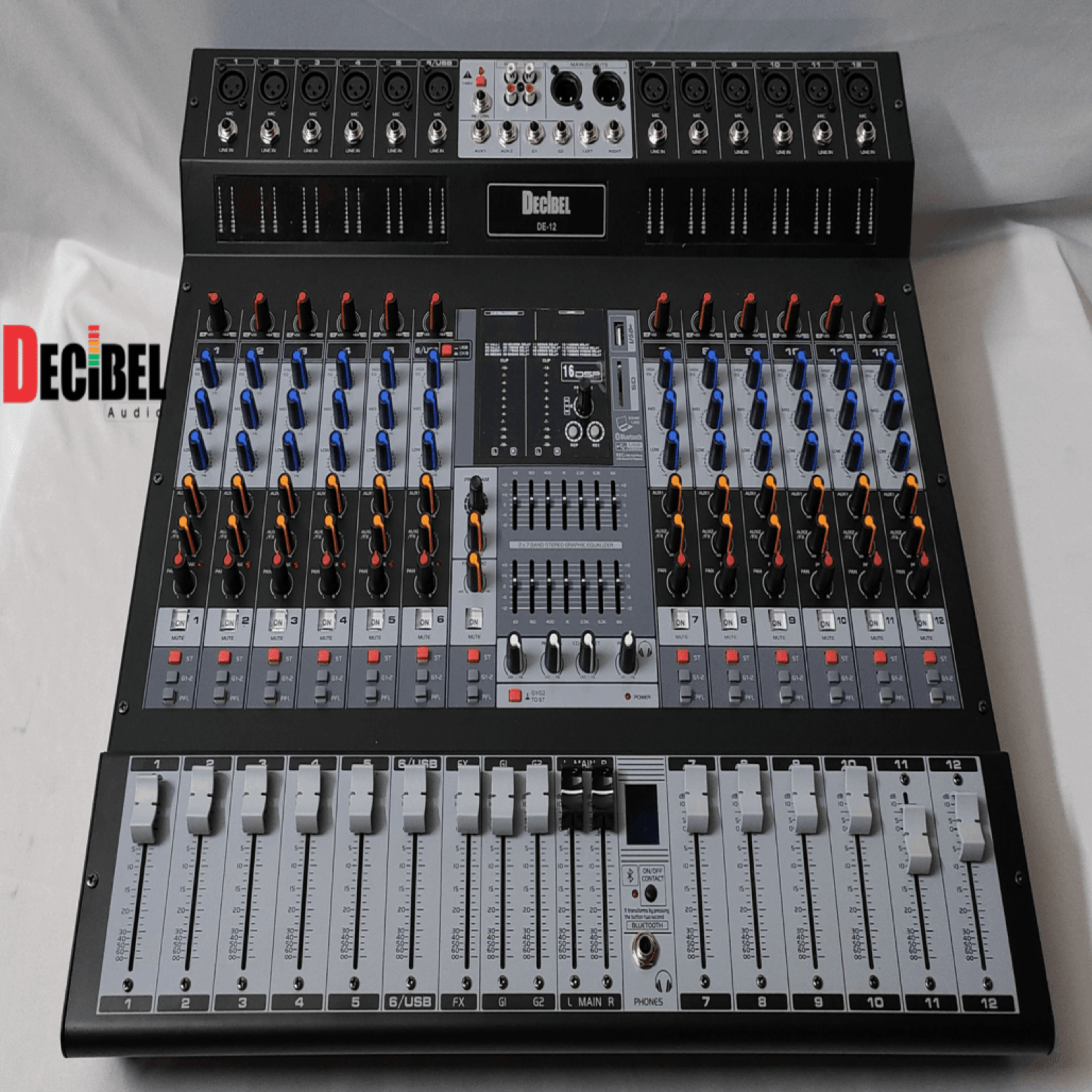 Decibel DE12 12-Channel Powered Mixer - Image 1