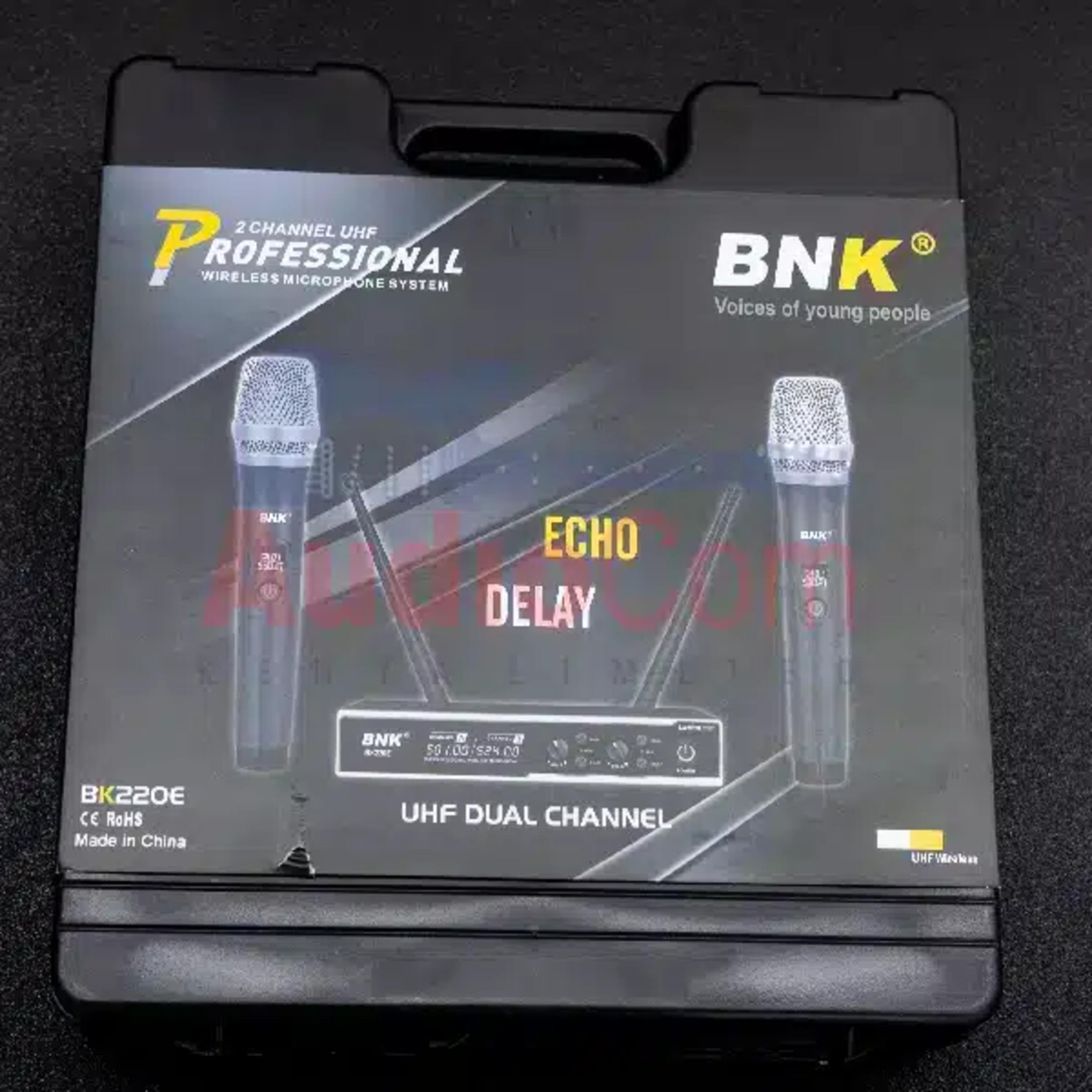 BNK BK220E 2 Channel UHF Professional Wireless Microphone - Image 1