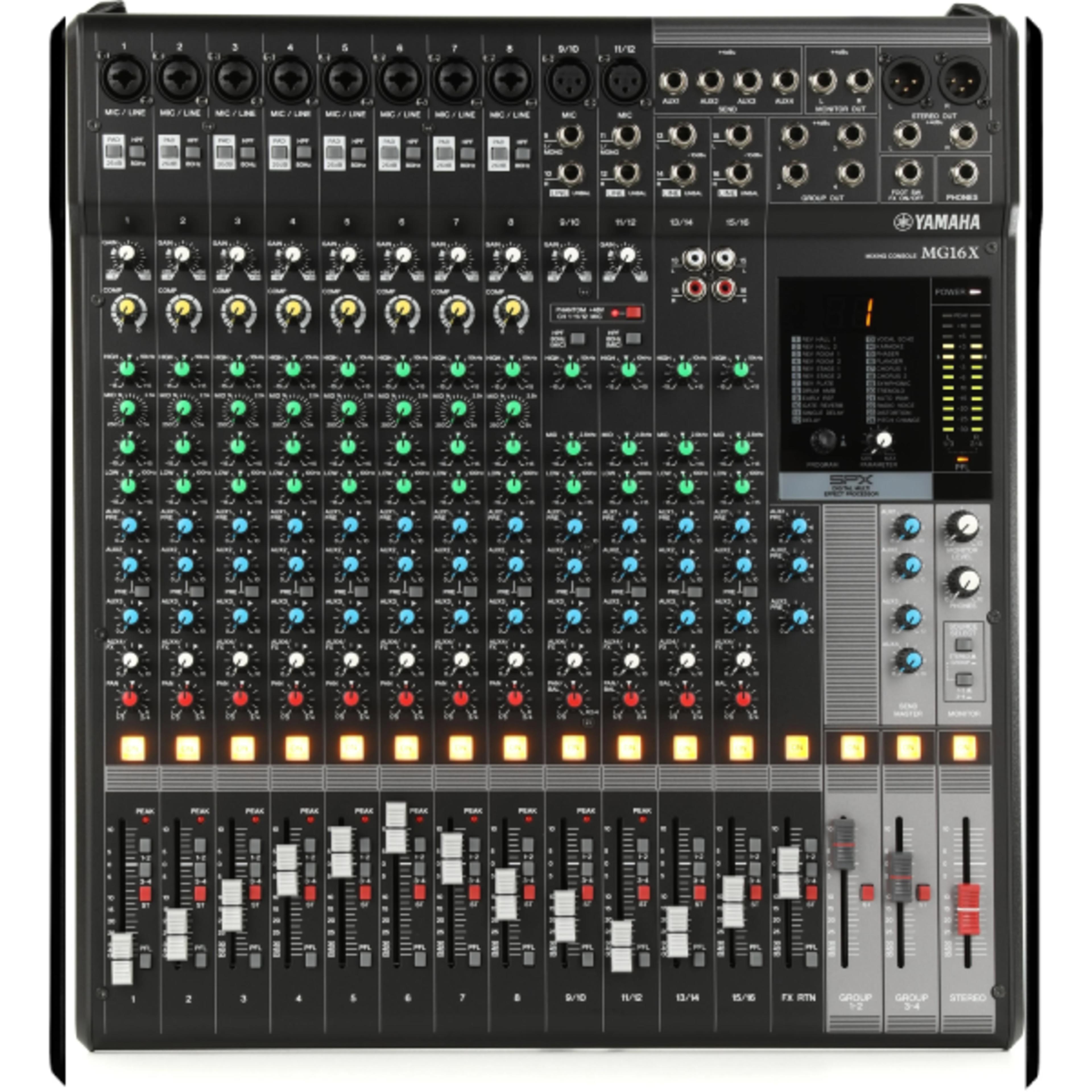 Yamaha MG16X CV 16-Channel Professional Stereo Mixing Console - Image 1