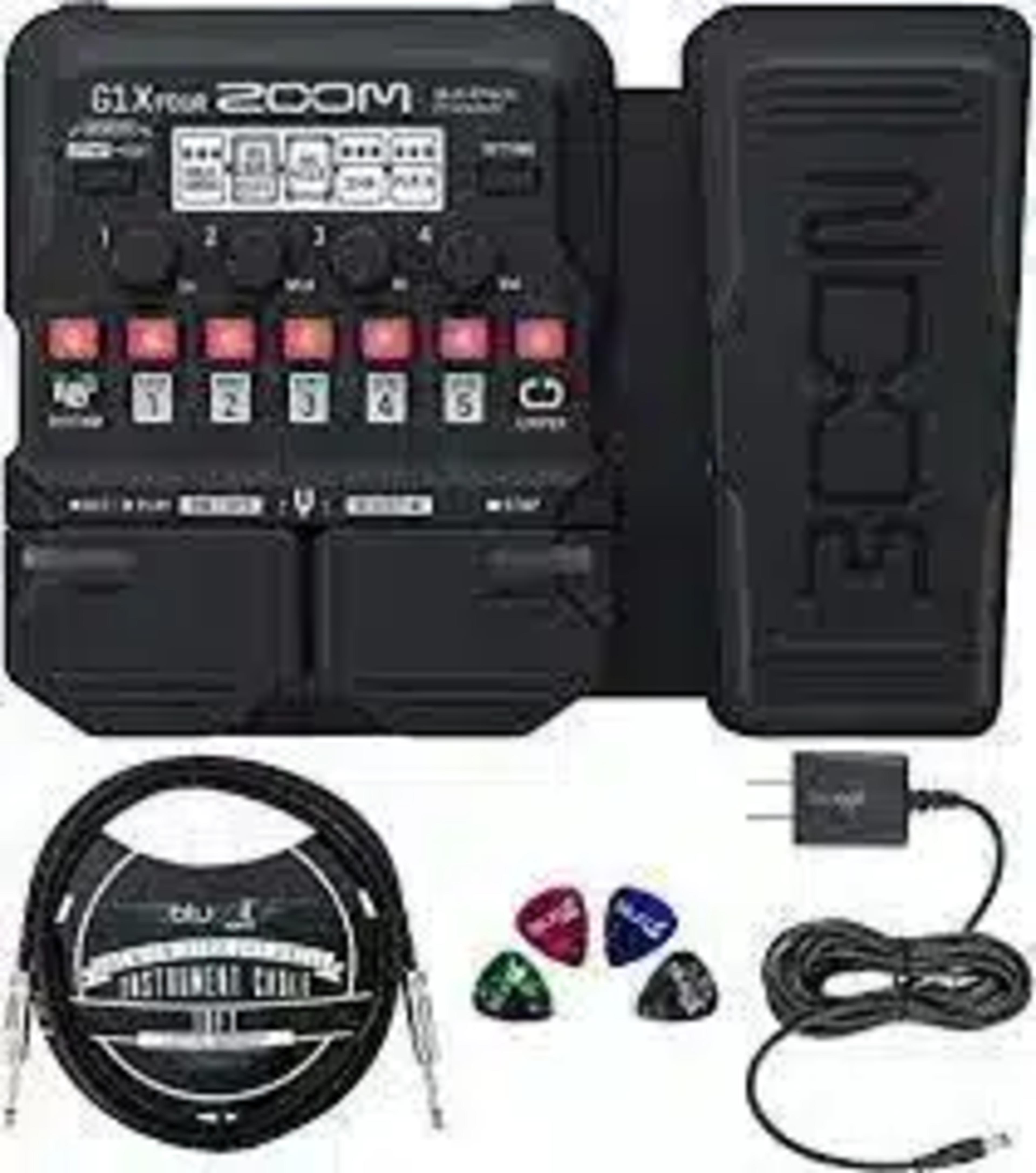 Zoom G1X Four Professional Guitar Multi-Effects Processor with Pedal - Image 1