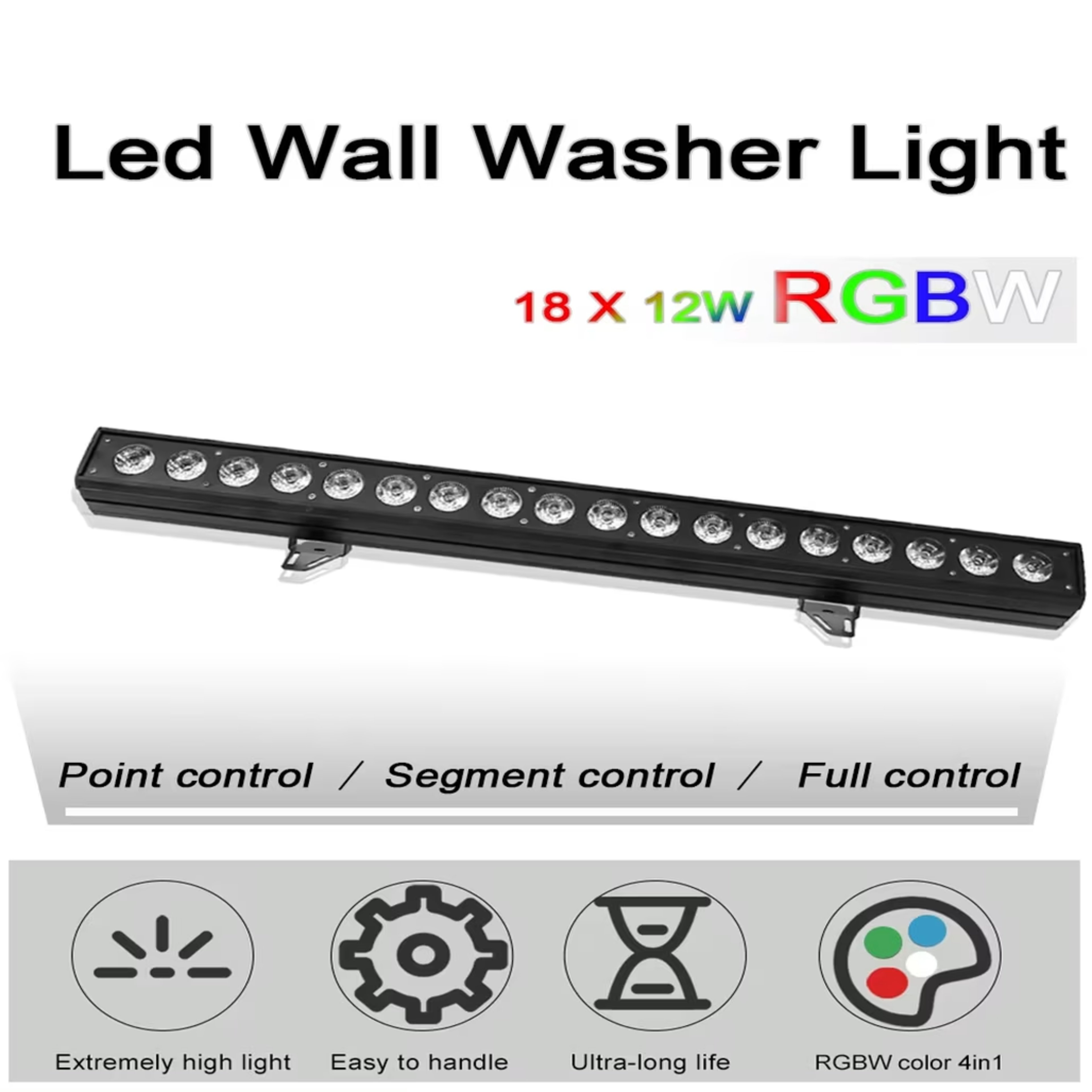Afrilights RG260A 8-Segment Wall Wash Bar AFRILIGHTS LED PAR & Wash Lights Pixel mapping, Color chasing, Strobing, Linear dimming main view audio equipment Kenya