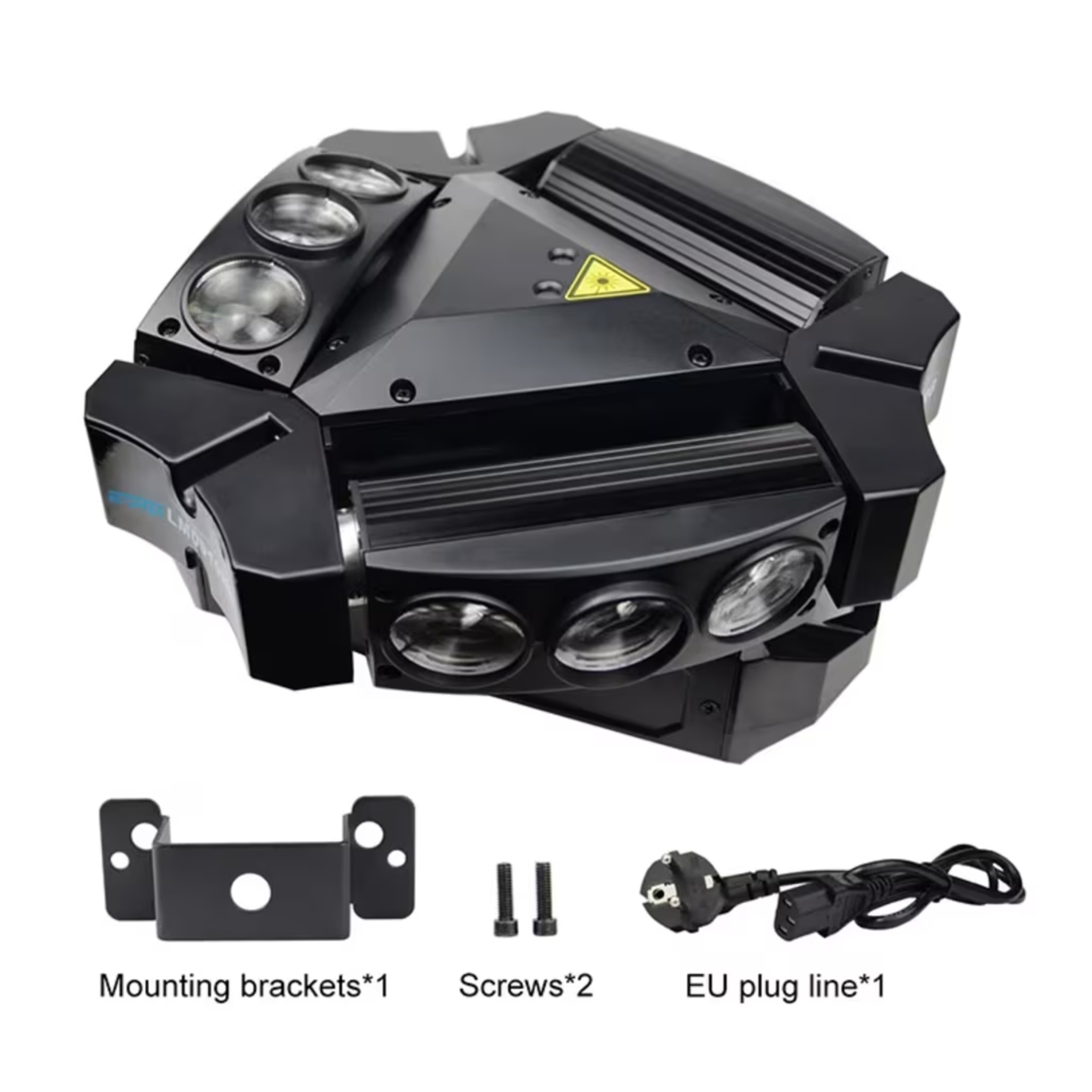 Afrilights S-520 Spider Light with Laser AFRILIGHTS Moving Head Beams Grid sweeps, Laser animations, RGBW color blending Red and Green Multi-Pattern Laser Module main view audio equipment Kenya