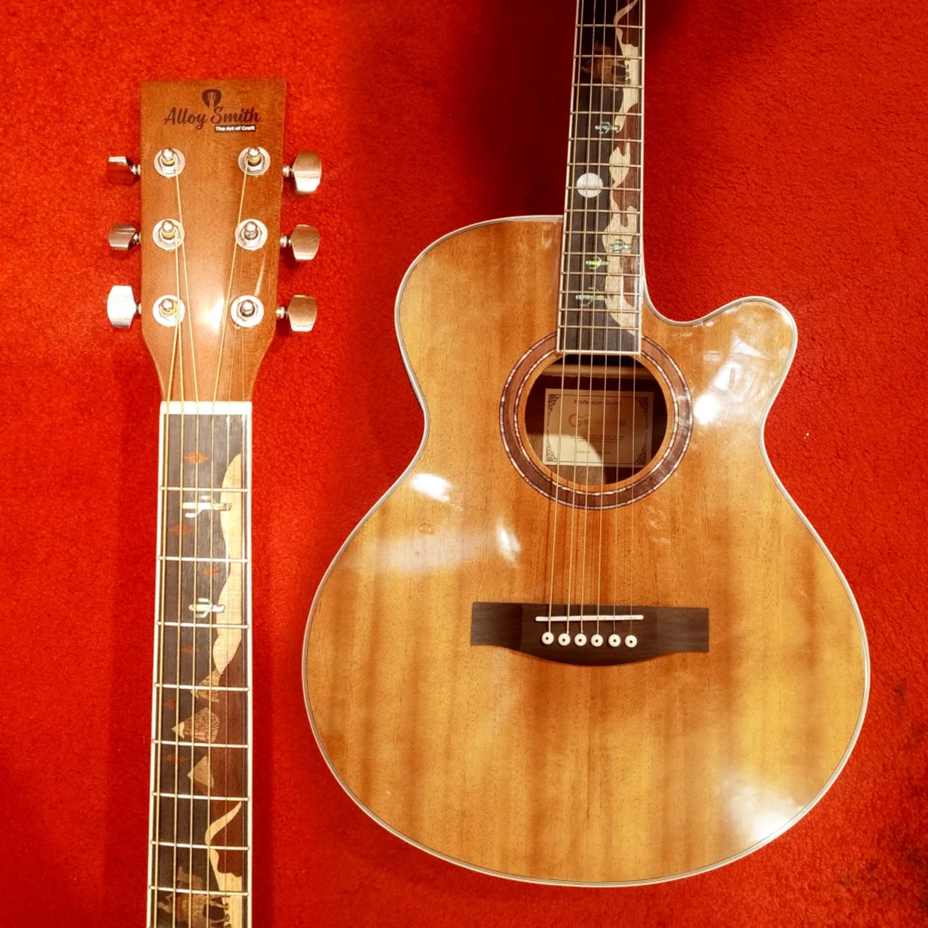 Alloy and Smith Semi-Acoustic Guitar ALLOY AND SMITH Acoustic & Box Guitars High-Gloss Natural / Sunburst Options Thin-line Cutaway Acoustic-Electric main view audio equipment Kenya