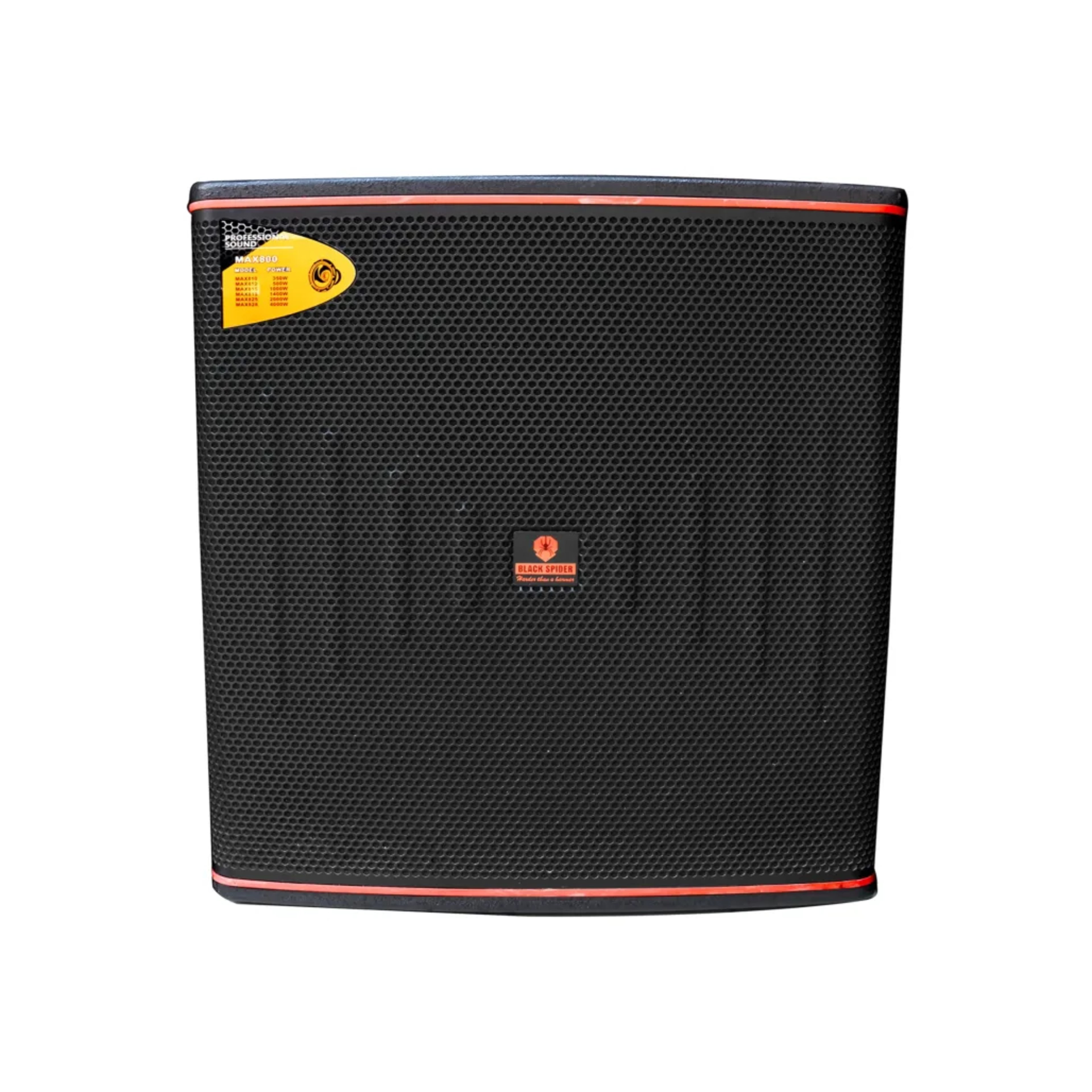 MAX 818 Professional 18-Inch Subwoofer MAX Professional Subwoofers 18-Inch High-Excursion Professional Woofer Braced Birch Plywood with Textured Finish main view audio equipment Kenya