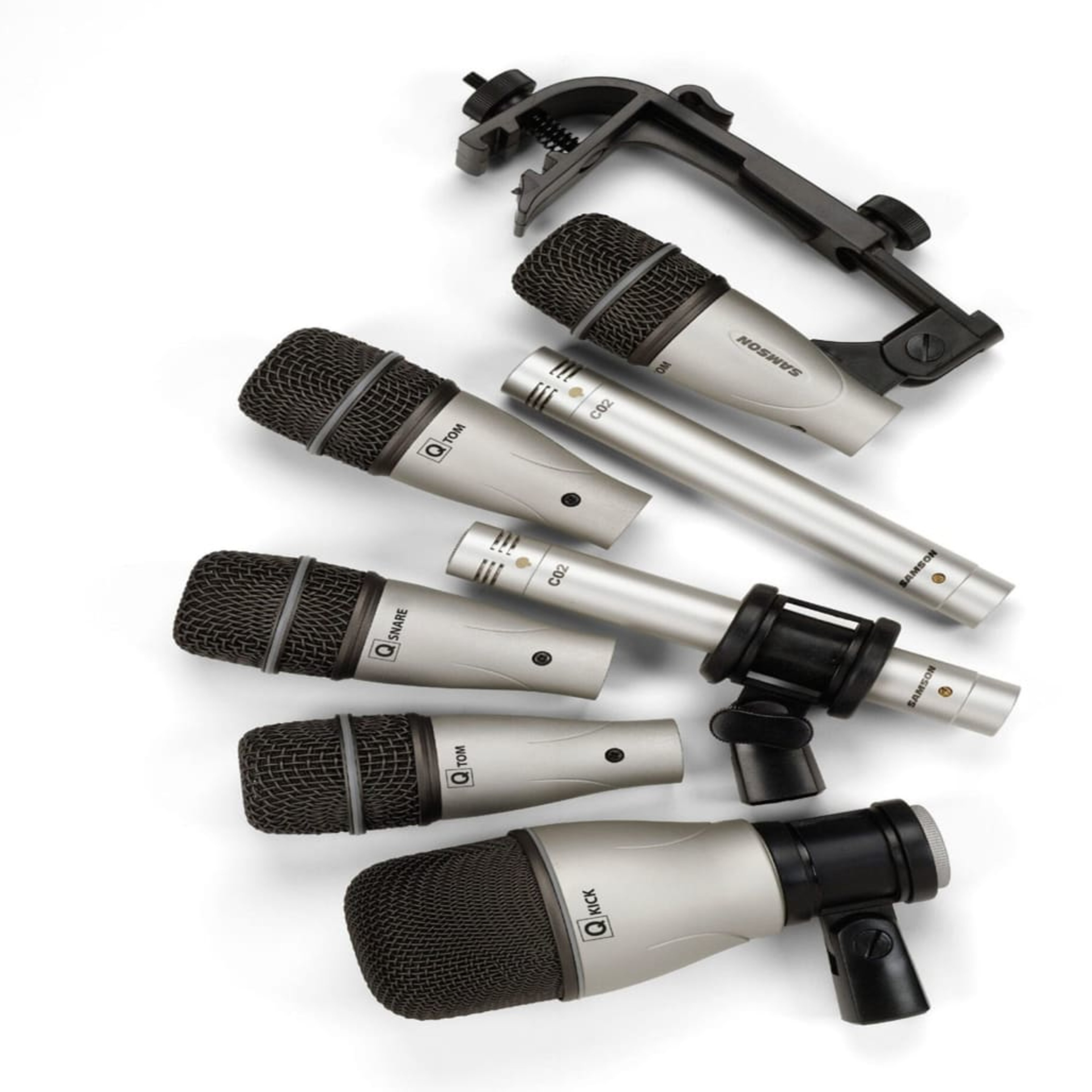 Samson 7-Kit Professional 7-Piece Drum Microphone Set SAMSON Drum & Instrument Mics High-Sensitivity C02 Pencil Condensers for Ambiance main view audio equipment Kenya