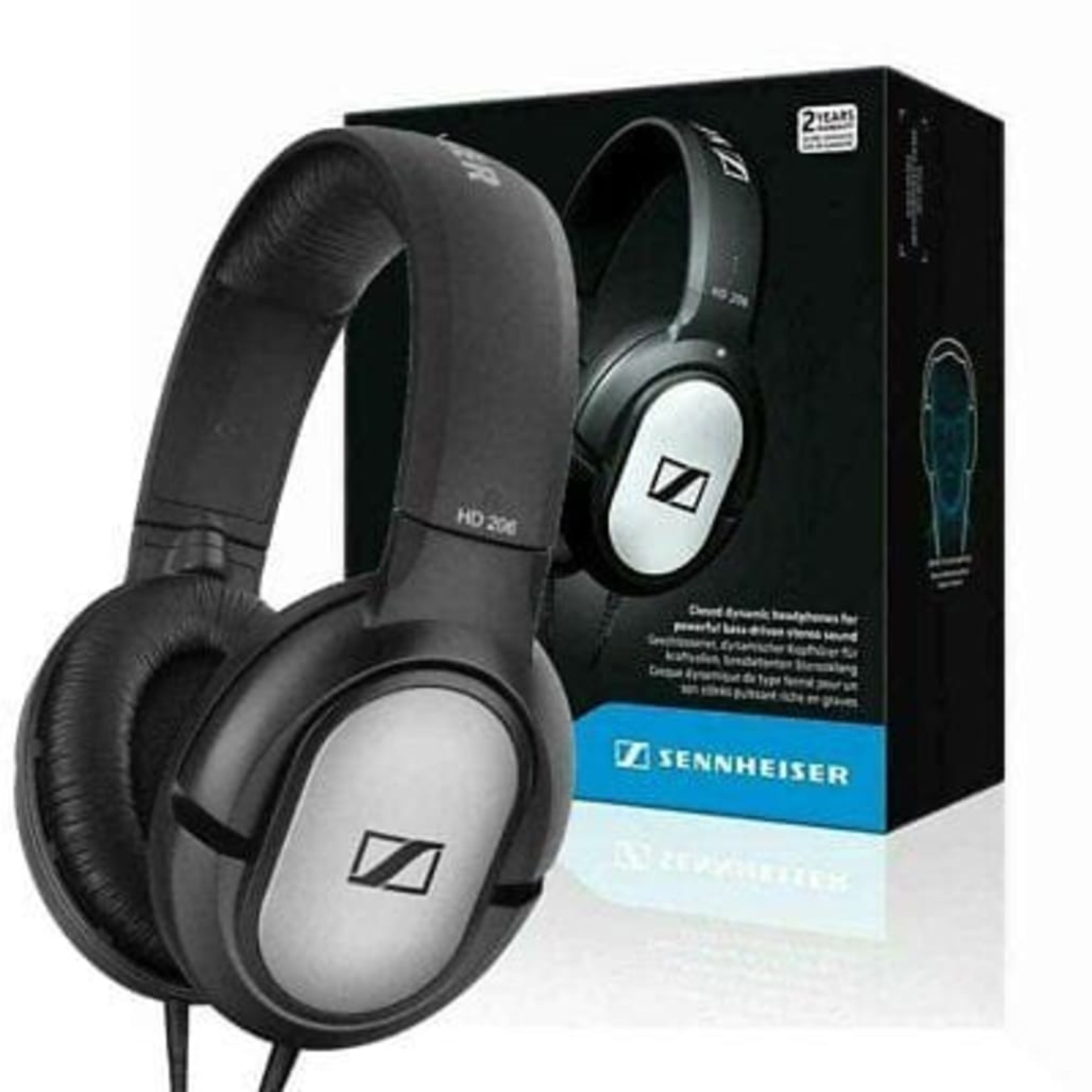 Sennheiser HD 206 Professional Closed-Back Headphones SENNHEISER Studio & DJ Headphones 215g (Ultra-Lightweight for Long Sessions in Kenya) Professional Closed-Back Supra-Aural Headphones main view audio equipment Kenya