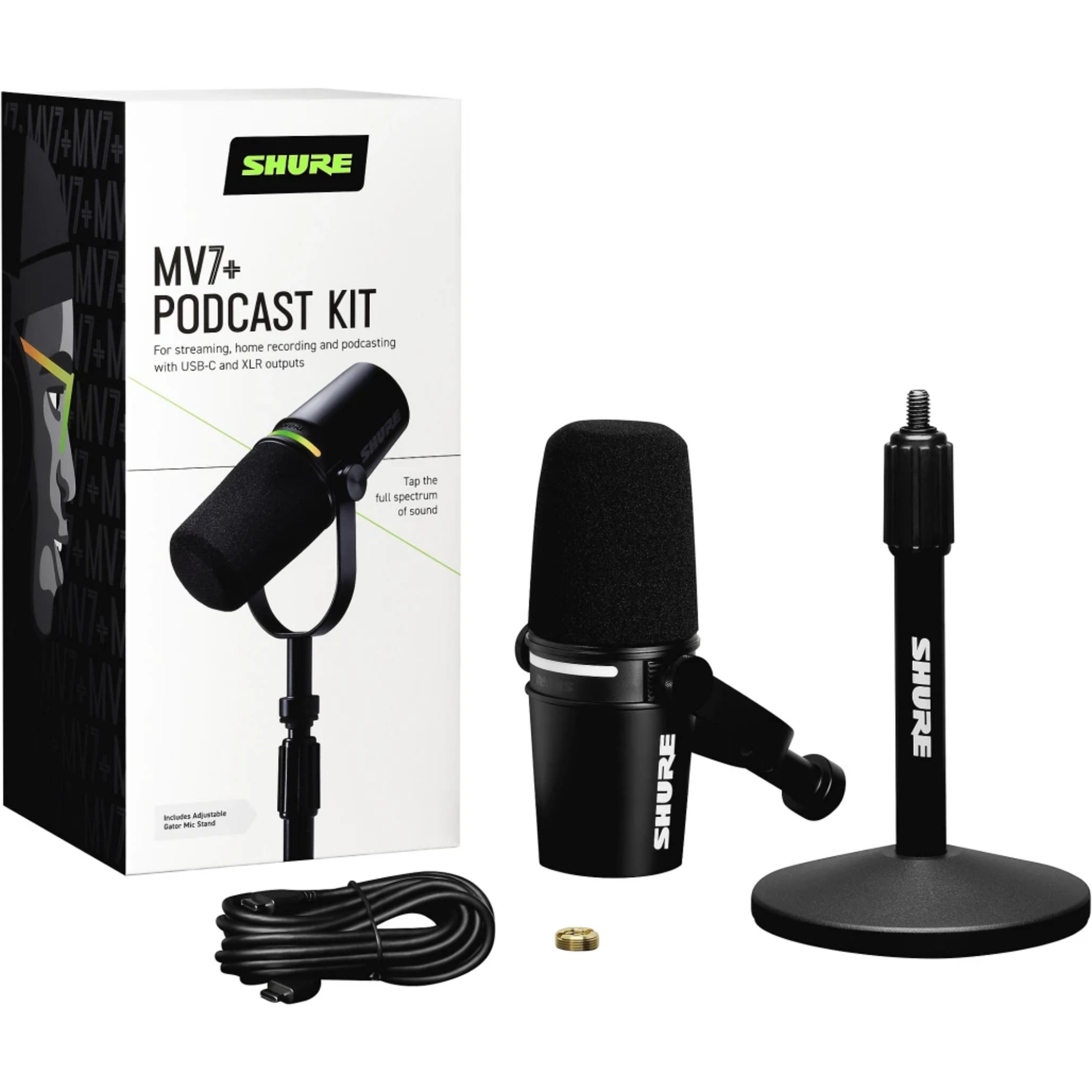 Shure Professional Podcast Microphone Set SHURE Studio & Podcast Microphones Durable Reinforced Metal for Professional Kenyan Use Professional Podcasting and Content Creation Bundle main view audio equipment Kenya