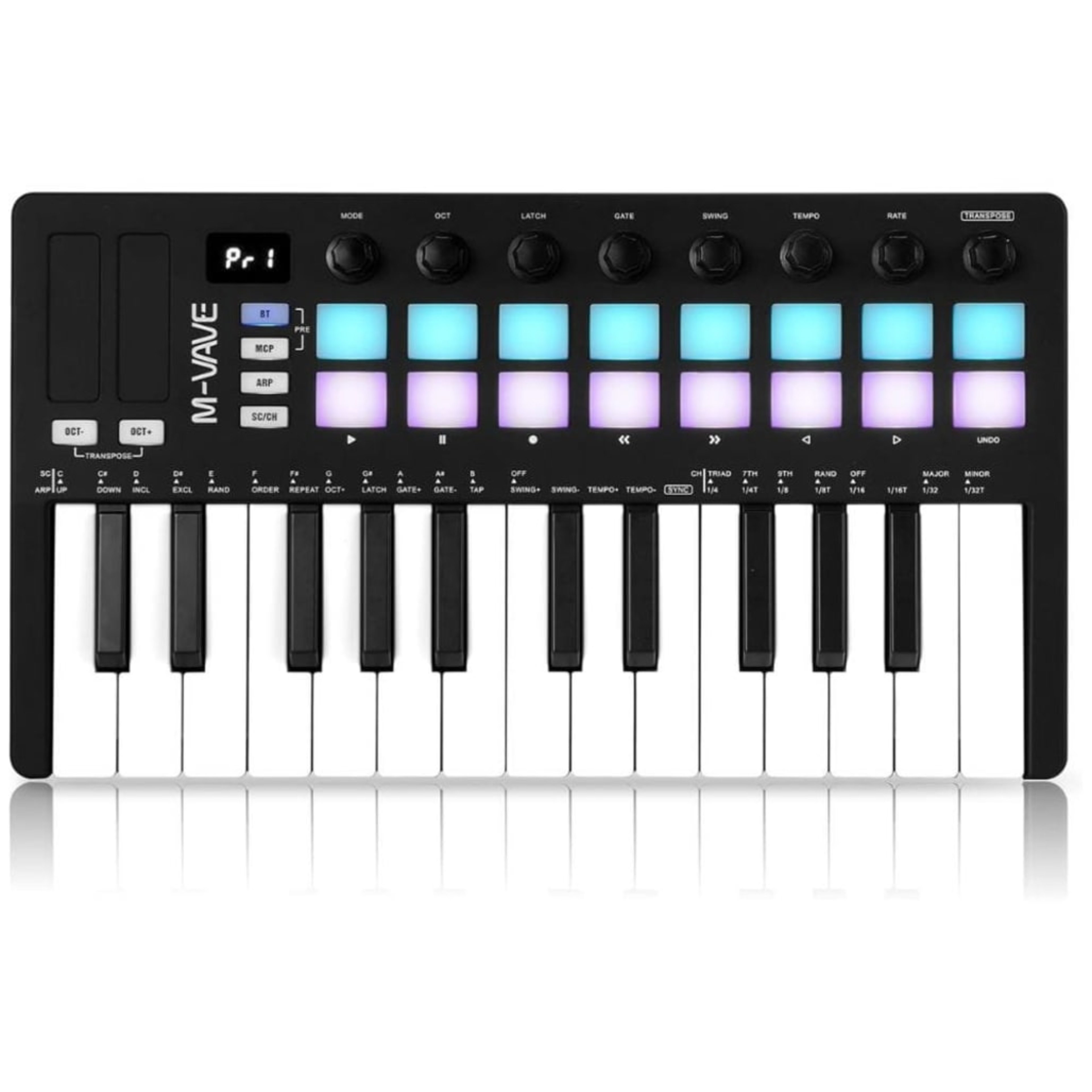 SMK 25 Mini Professional MIDI Keyboard Controller SMK Keyboards & MIDI Professional Compact MIDI Keyboard/Pad Controller USB Bus Powered or Internal Rechargeable Battery in Kenya main view audio equipment Kenya