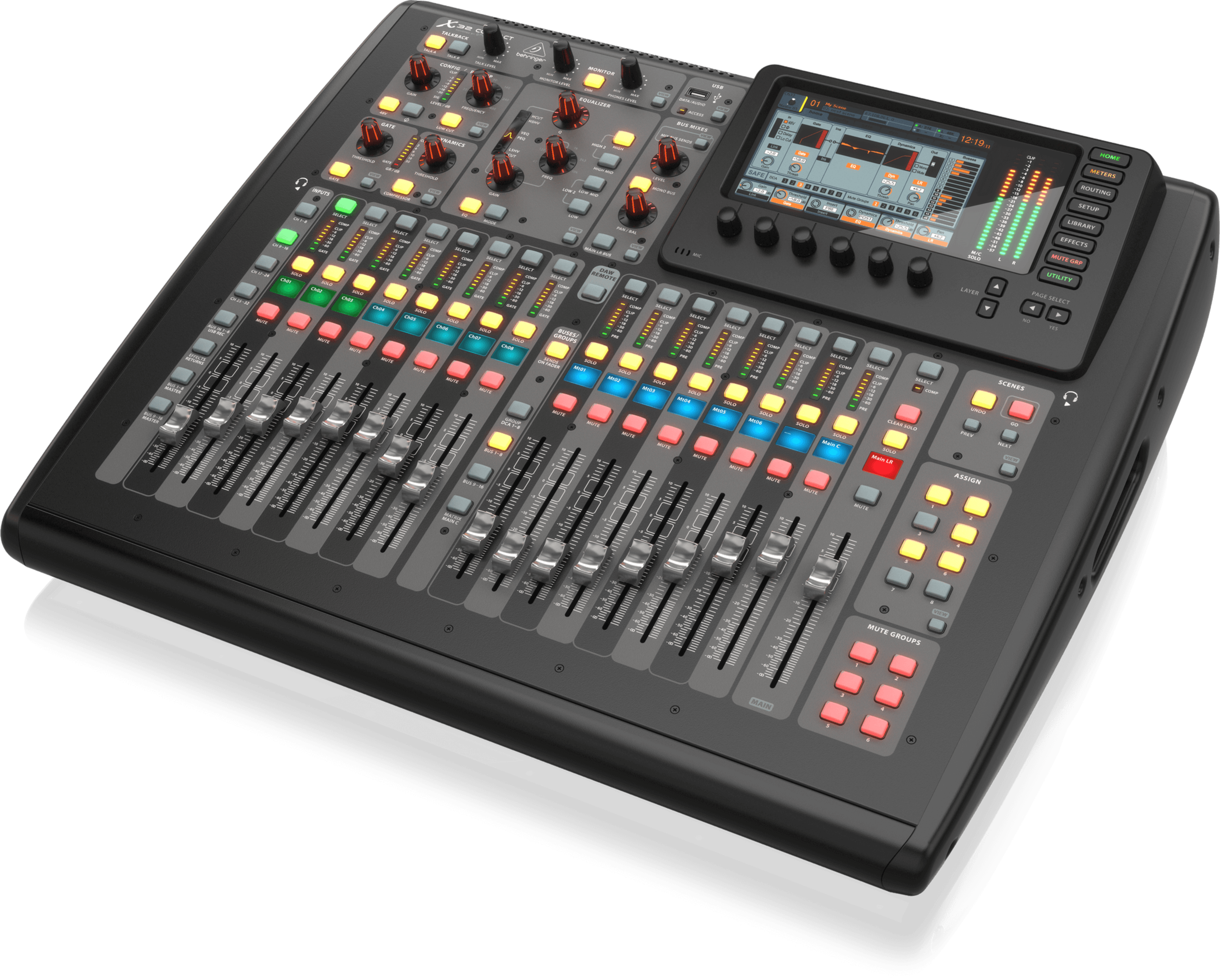 Behringer X32 Compact Digital Mixer BEHRINGER Analog Mixers 7" Day-viewable Color TFT main view audio equipment Kenya