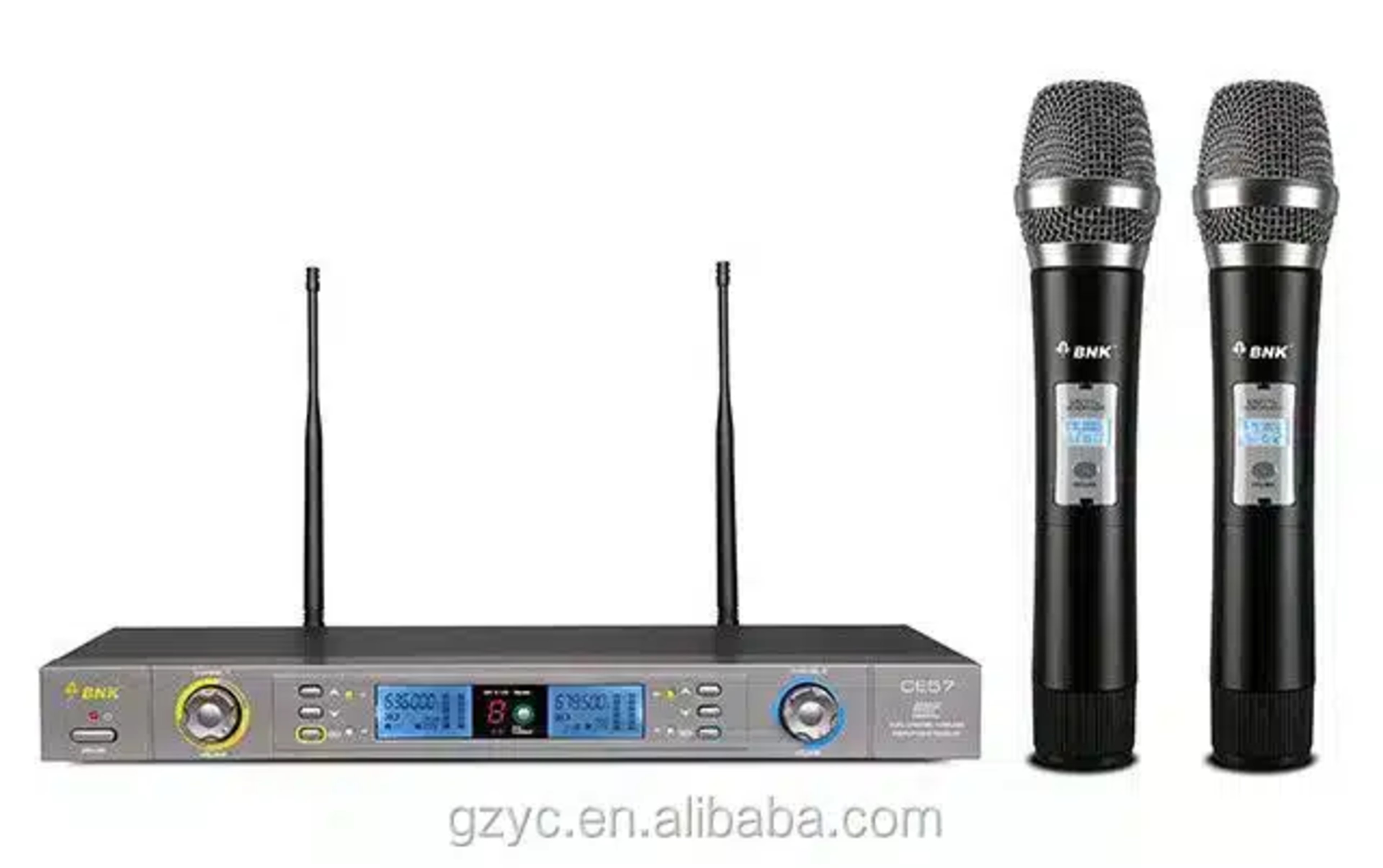 BNK Professional CE7 Wireless Microphone BNK Wireless Microphone Systems Dual Handheld Wireless System main view audio equipment Kenya