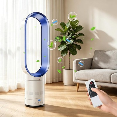 Bladeless fan with remote