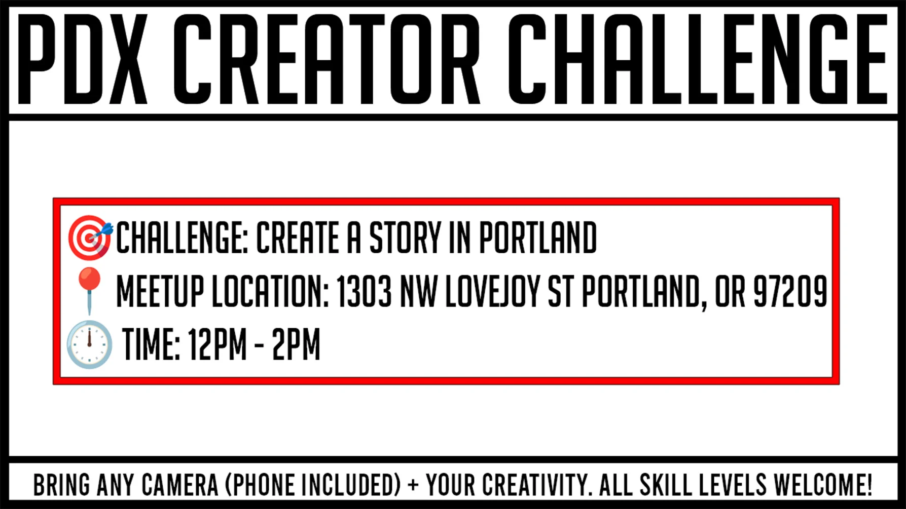 PDX CREATOR CHALLENGE - CREATE A BRANDED STORY IN PORTLAND, OREGON