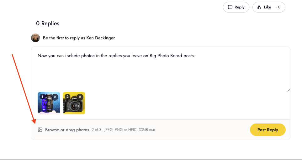 2 Product Updates: Edit Comments & Photos on Replies (photo 2 of 2)