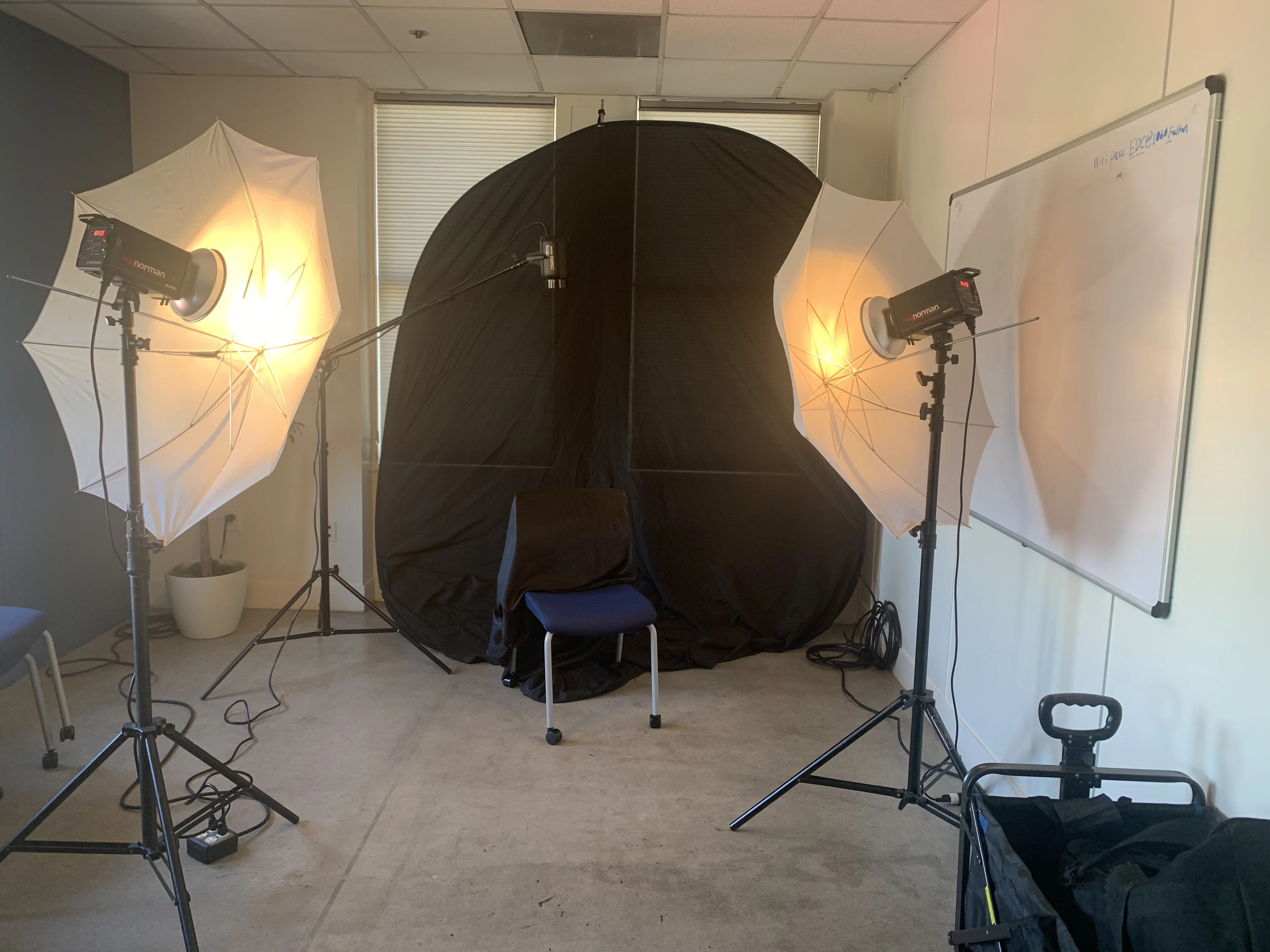 Studio setup and portrait shots (photo 1 of 3)